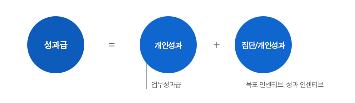 성과급=개인성과(업무성과급)+집단성과(생산성격려금+이익분배제도)